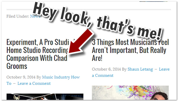 Chad Edward - Featured on MusicIndustryHowTo.com